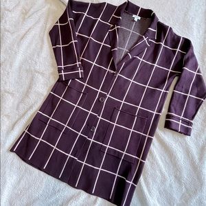 NWOT Nine West Sweater Coatigan Plum and Blush | Womens Size XXL